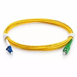 Fiber patch cord OS2 SM, 9/125, G657A2, LC-SC/APC, Simplex